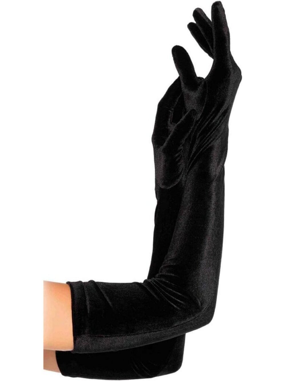 Elegant Velvet Opera Length Gloves for Women - Perfect for Formal Events